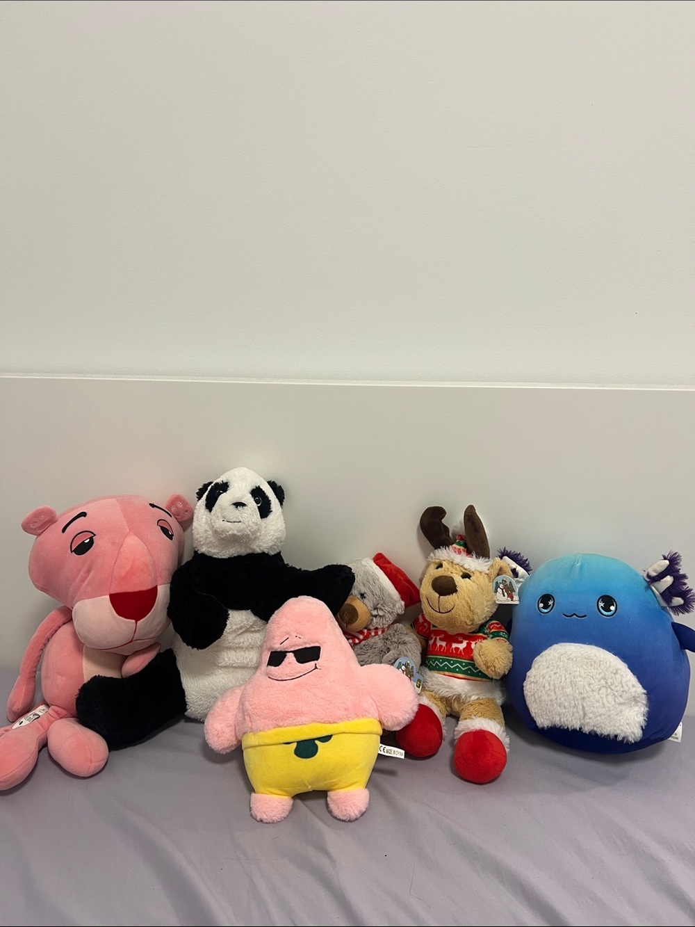 $7 Each Assorted Plush Toys Bundle - Pink, Black, White, Blue, Brown